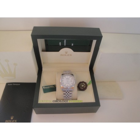 Rolex replica datejust acciaio white brillantini jubilèè orologio replica copia