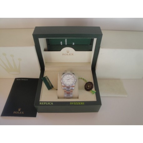 Rolex replica datejust acciaio madreperla roman oyster orologio replica copia