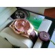 Rolex replica daydate rose gold strip leather brown orologio replica copia