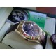 Rolex replica daydate oro giallo brown dial strip leather orologio replica copia