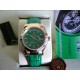 Rolex replica daydate oro giallo green dial strip leather orologio replica copia