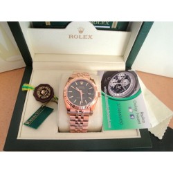 Rolex replica datejust rose gold black dial jubilèè orologio replica copia