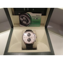 IWC replica portoghese acciaio dial panda strip leather orologio replica copia