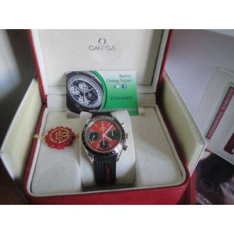 Omega replica speedmaster racing red strip rubber orologio replica copia