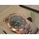 Rolex replica daydate rose gold green dial orologio replica copia